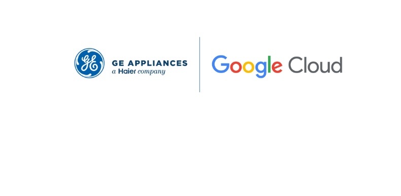 GE Appliances, a Haier company logo next to Google AI logo GE Appliances, a Haier company logo next to Google AI logo