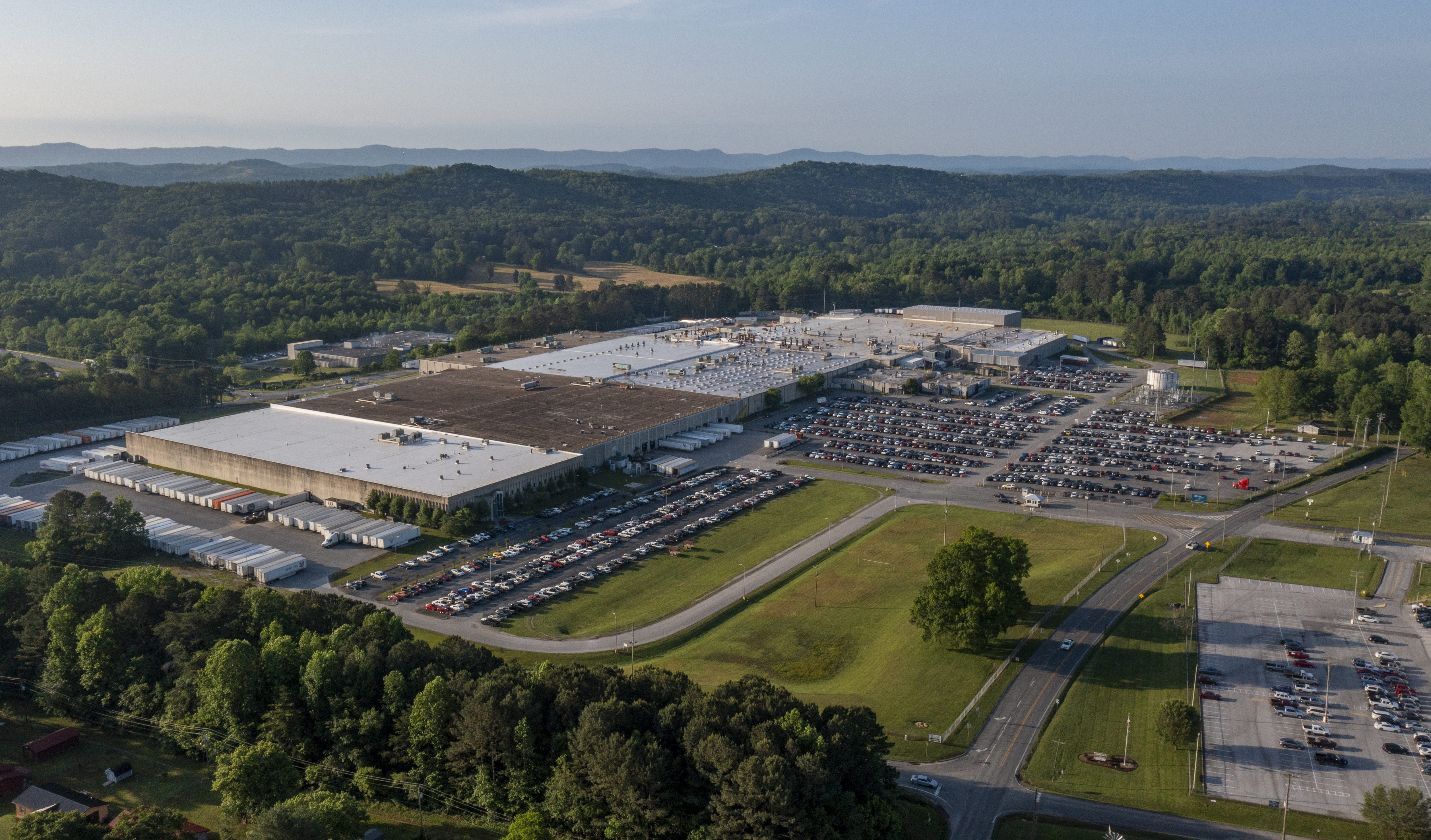 An aerial view of the Roper Corporation manufacturing facility in LaFayette GA